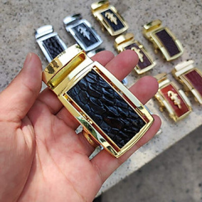 Mặt Khóa cho dây thắt lưng da cá sấu thật 3.5cm Kim loại đúc nguyên khối không gỉ sét!