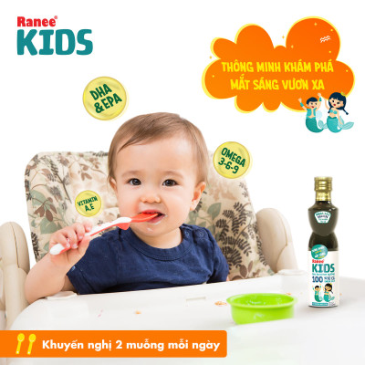 Dầu ăn dinh dưỡng cho bé 100% từ cá Ranee Kids 250 ml + Tặng kèm nước mắm 40N 60ml