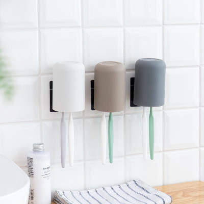 Cốc Đựng Nước Và Móc Dán Tường Treo Bàn Chải Đánh Răng Trong Nhà Tắm Siêu Chắc, Với Miếng 3M Dán Tường Chắc Chắn Tiện Dụng. TakyHome 5216