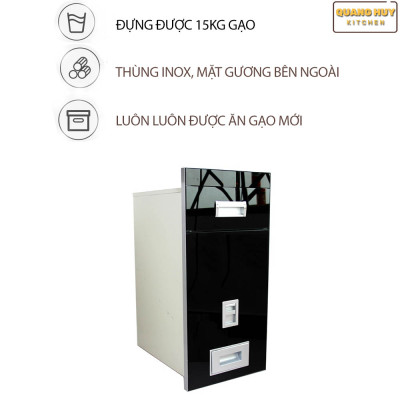 Thùng gạo âm tủ mặt gương chất lượng giá tốt cam kết giao đúng màu