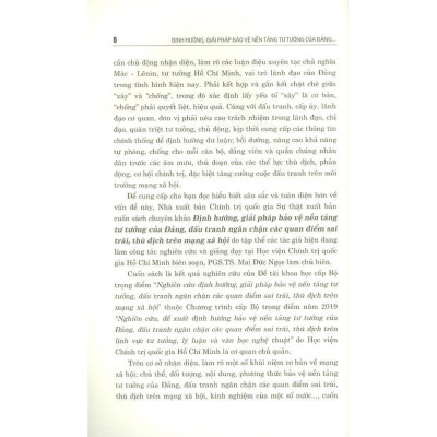 Sách - Định Hướng, Giải Pháp Bảo Vệ Nền Tảng Tư Tưởng Của Đảng, Đấu Tranh Ngăn Chặn Các Quan Điểm Sai Trái