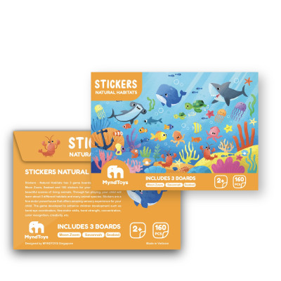 Bộ 160 Miếng Dán Stickers Myndtoys Cao Cấp 03 Chủ Đề An Toàn Cho Bé Từ 2 Tuổi