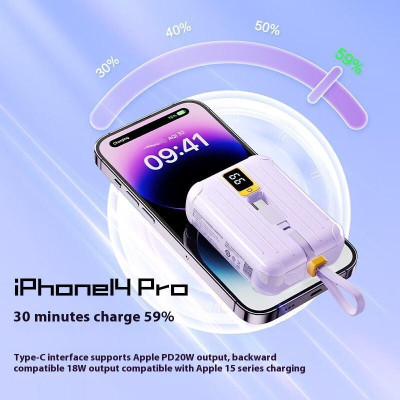 Sạc Dự Phòng Pisen Quick - POWERLink Tiny 22.5W 10000mAh (L & C) - Pisen TS-D326 - Màu Xanh Mint