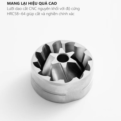 Cối xay tay M3 Pro cà phê lưỡi thép 6 cạnh CNC thân nhôm Cafede Kona