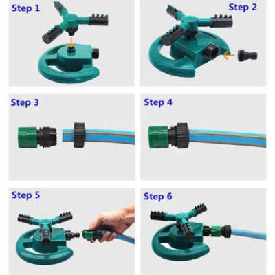 Vòi Phun Nước Tưới Cây Bằng Nhựa Xoay 360 Độ Tự Động - HENRYSA