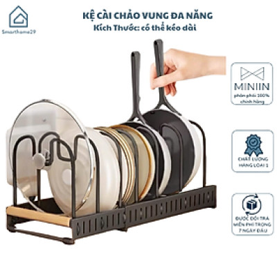 Kệ Để Nồi Chảo Đa Năng - Giá Úp Nồi Điều Chỉnh Độ Dài, Tiết Kiệm Không Gian, Kệ Nhà Bếp - HÀNG CHÍNH HÃNG MINIIN