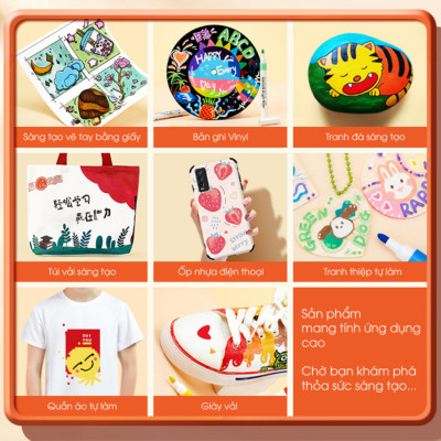 Bộ Bút Màu Acrylic Marker Chống Nước Vẽ Trên Mọi Chất Liệu.