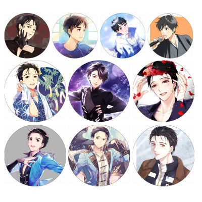 Huy hiệu Yuri!!! On Ice combo 5 cái khác nhau