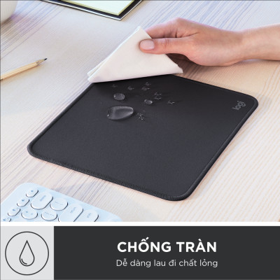Miếng lót chuột Logitech Studio Series - Đế cao su chống trượt, lướt dễ dàng, bề mặt chống đổ tràn, bền bỉ, nhỏ gọn, hiện đại - Hàng Chính Hãng