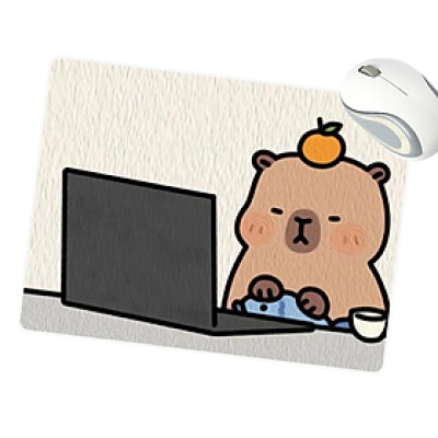 Miếng Lót Chuột MousePad Cá Koi Capybara Vịt OFF Heo Trà Sữa Hoạt Hình Labubu_ Hàng chính hãng