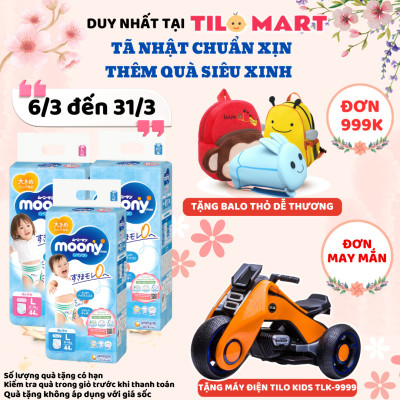 [Combo 2] Bỉm - Tã quần Moony Blue size XL Girl 38 miếng (Cho bé 12~22kg)