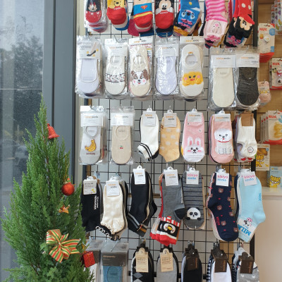 Tất vớ nữ cổ thấp/cổ cao basic cotton Kikiya Hàn Quốc W-A-031