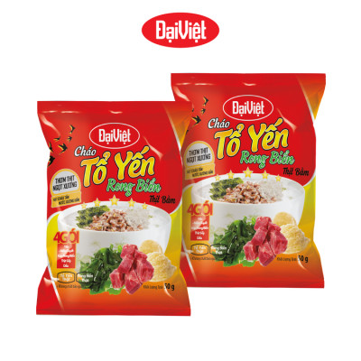 (Combo 10 gói) - Cháo Tổ Yến Cá Hồi Rong Biển Đại Việt - Gói 50Gr