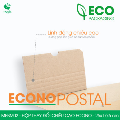 MEBM02 - 25x17x6 cm - 60 hộp carton thay đổi chiều cao siêu tiết kiệm - Hộp đóng sách, hộp gói hàng