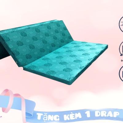 Nệm Bông Ép Cao Cấp Gấp 3 Dày 9cm Đủ Size ( Giao Màu Ngẫu Nhiên )