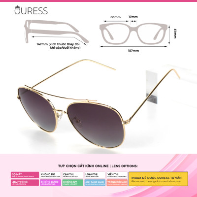 Kính mát hợp kim 8658 chống uv thời trang siêu nhẹ siêu bền OURESS
