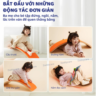 Ván thăng bằng, ván cong bập bênh Mideer Wobble Balance Board, đồ chơi cho bé 2,3,4,5,6 tuỏi
