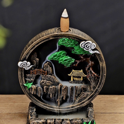 Thác khói tiểu cảnh size đại dùng xông trầm - tháp trầm hương Dương Minh