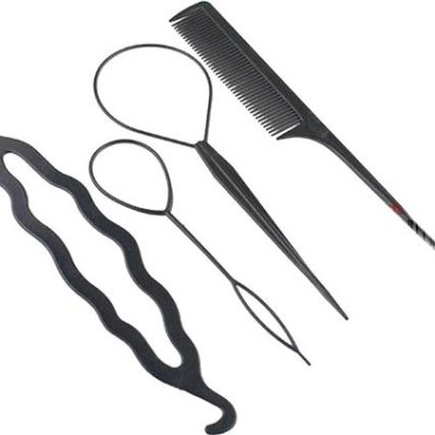 Bộ 4 Dụng Cụ Làm Tóc Tiện Lợi (Đen)