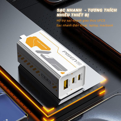 Sạc Nhanh Pisen Pro - Mecha GaNUltra 70W 2C1A