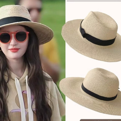 Nón cao bồi phớt mũ cao bồi nam nữ Fedora comboy chất liệu cói Hàng nhập dona24072901