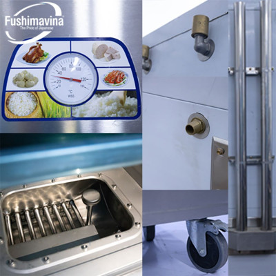 [CỬA HÀNG CHÍNH HÃNG] Tủ nấu cơm dùng gas và điện 10 khay