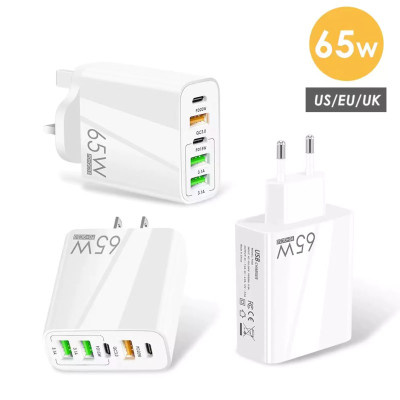 Cốc Sạc Nhanh 5 Cổng USB 65W Type C 3.0 Cho Điện Thoại Smartphone - đầu sạc- charger adapter [ Miếng Lót chuột ]