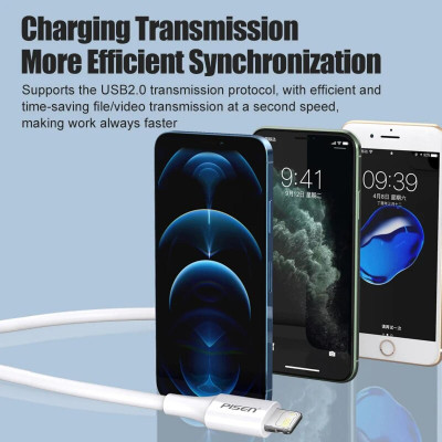 Cáp Sạc Mr White Lightning USB-A 1 m - Pisen AL05-1000