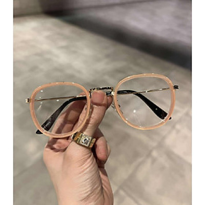 Kính mắt thời trang ulzzang màu hồng mắt tròn nhỏ