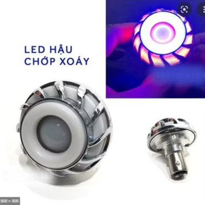1 ĐÈN LED STOP HẬU BI CẦU LỐC XOÁY HIỆU ỨNG MÀU SẮC CỰC ĐẸP LẮP XE MÁY ÔTÔ