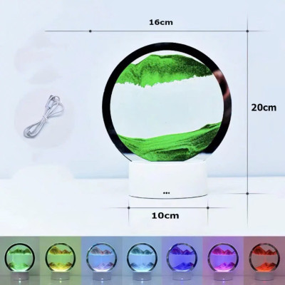 Tranh cát chảy 3D LED sáng tạo - Tranh cát giải nén để bàn Đếm ngược Trang Trí Nhà cửa - Quà lưu niệm - Giao Mầu Ngẫu Nhiên