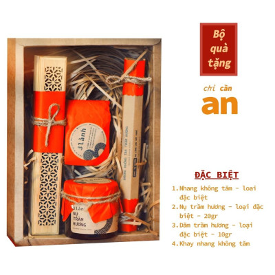 Bộ Quà Tặng Trầm Hương Cao Cấp An 3 Lành Sinh Nhật Mong An Yên Tài Lộc Phúc Lành Trang Trí Nhà Cửa
