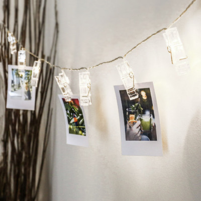 Dây đèn treo ảnh V.2 - Đèn màu trắng