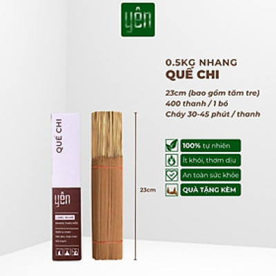 Nhang Quế Chi Sạch 0.5kg Giá Sỉ Loại 23-30-40cm 400-350-250 Thanh Yên 100 % Tự Nhiên Thờ Cúng Thư Giãn