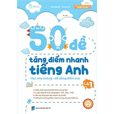 Sách - 50 Đề Tăng Điểm Nhanh Tiếng Anh – Lớp 1 (MC)