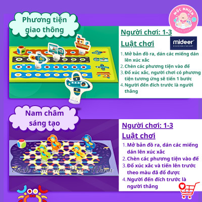 Đồ Chơi Xếp Hình Nam Châm Sáng Tạo Phiên Bản Mới Bao Gồm Trò Chơi BoardGame - Mideer Magnets Toys