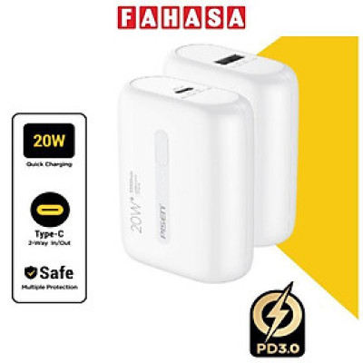 Sạc Dự Phòng Pisen Quick - Power Tiny 20W 10000mAh - Pisen TS-D304 - Màu Trắng