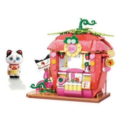 Đồ Chơi Lắp Ráp Lovely Street Tuxedo Cat Strawberry House - Keepplay K28008 (350 Mảnh Ghép)