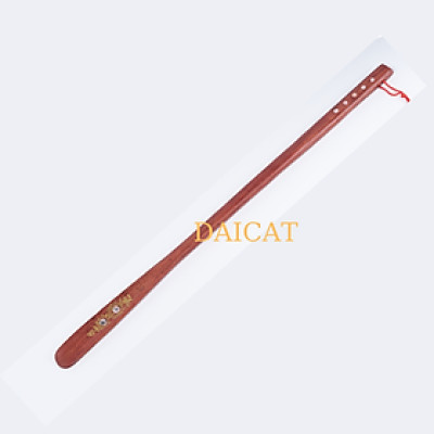 Combo Hai Cây xỏ giầy gỗ khảm hoa văn- dây giưa 70cm- mầu nâu