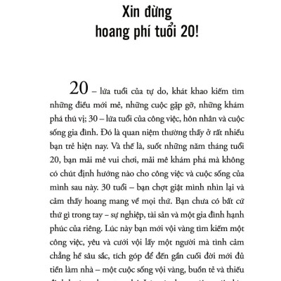 Tuổi 20 - Những Năm Tháng Quyết Định Cuộc Đời Bạn (Tái Bản 2018)
