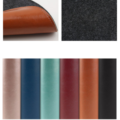 Miếng Lót Chuột Hình Tròn Bằng Da Microfiber Chống Trượt ( 22cm ) - Hàng Chính Hãng