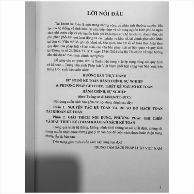 Sách Hướng Dẫn Thực Hành 187 Sơ Đồ Kế Toán Hành Chính Sự Nghiệp theo Thông tư số 24/2024/TT-BTC (V2473T)