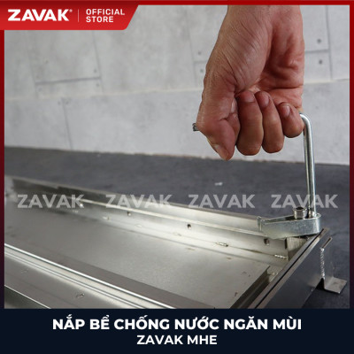 Nắp bể ngầm inox chống nước ngăn mùi ZAVAK MHE-45. Nắp lát gạch âm sàn 45x45cm.