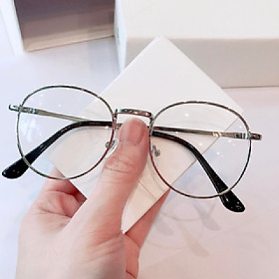 Kính Mắt Tròn Kim Loại Dáng Nhỏ Ulzzang Thời Trang (Nhiều Màu)