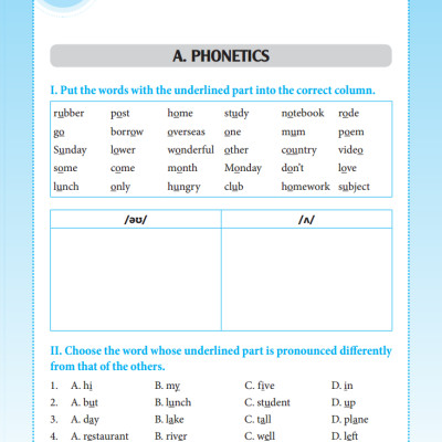 Bài Tập Tiếng Anh Lớp 6 (Không Đáp Án) (Sách Màu)