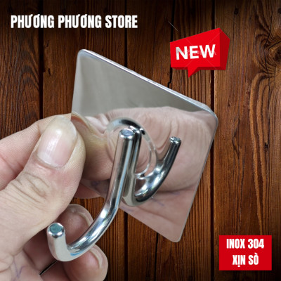 COMBO MÓC DÁN TƯỜNG INOX 304 CAO CẤP – KHÔNG CẦN KHOAN, CHỐNG GỈ, CHỊU LỰC CỰC TỐT