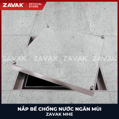 Nắp bể ngầm inox chống nước ngăn mùi ZAVAK MHE-45. Nắp lát gạch âm sàn 45x45cm.