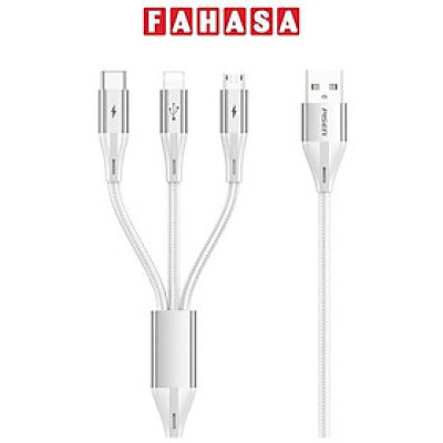 Cáp Sạc Pisen Fast 3-In-1 (Lightning/USB-C/Micro) USB-A 1.8m Anti-break
