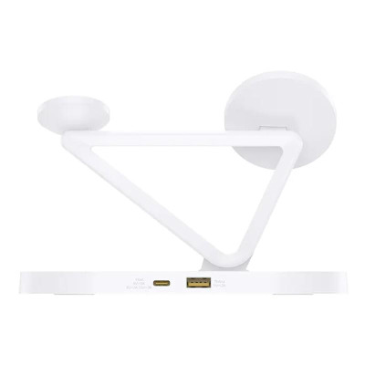 Sạc Không Dây 3 Trong 1 Pisen Pro - Wireless 3-in-1 Night Light - Màu Trắng