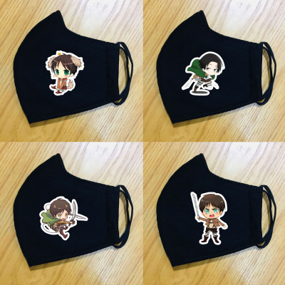 khẩu trang Attack on titan set 2 cái nhiều nhân vật